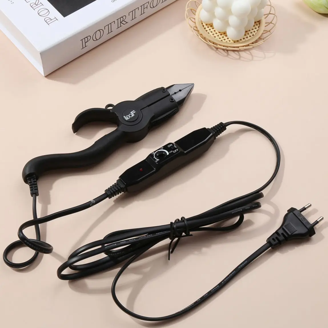 Loof Adjustable Temperatur  Profession Hair Styler Keratin Fusion Hair Extension Tongs tweezers for hair extensions