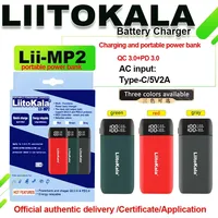 LiitoKala Lii-MP2 21700 18650 Power Bank QC3.0 Fast Charging Type-C INPUT USB Charger 20700 Mobile Power LCD Battery Charger