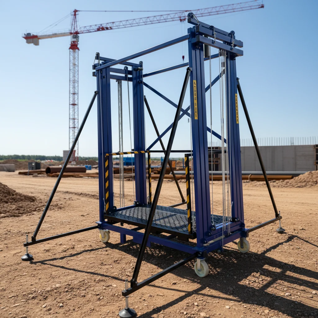 2-12 m Electric Steel Scaffold Lift 15m Foldable Platform With CE Certification Heavy-Duty Motor Remote Control Model