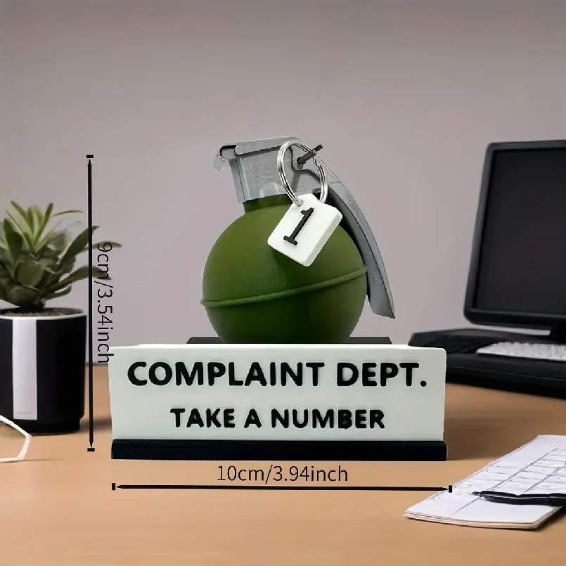 Interesting Grenade Complaint Department Desk Logo Decoration Interesting 