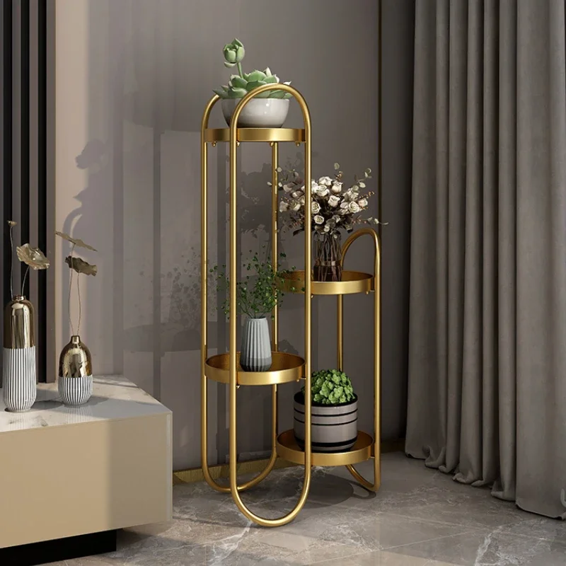 

ZLight Luxury Modern Flower Shelf Aesthetics Living Room Flower Stand Aesthetics Dec Organizer Estanteria Plantas FurnitureZ