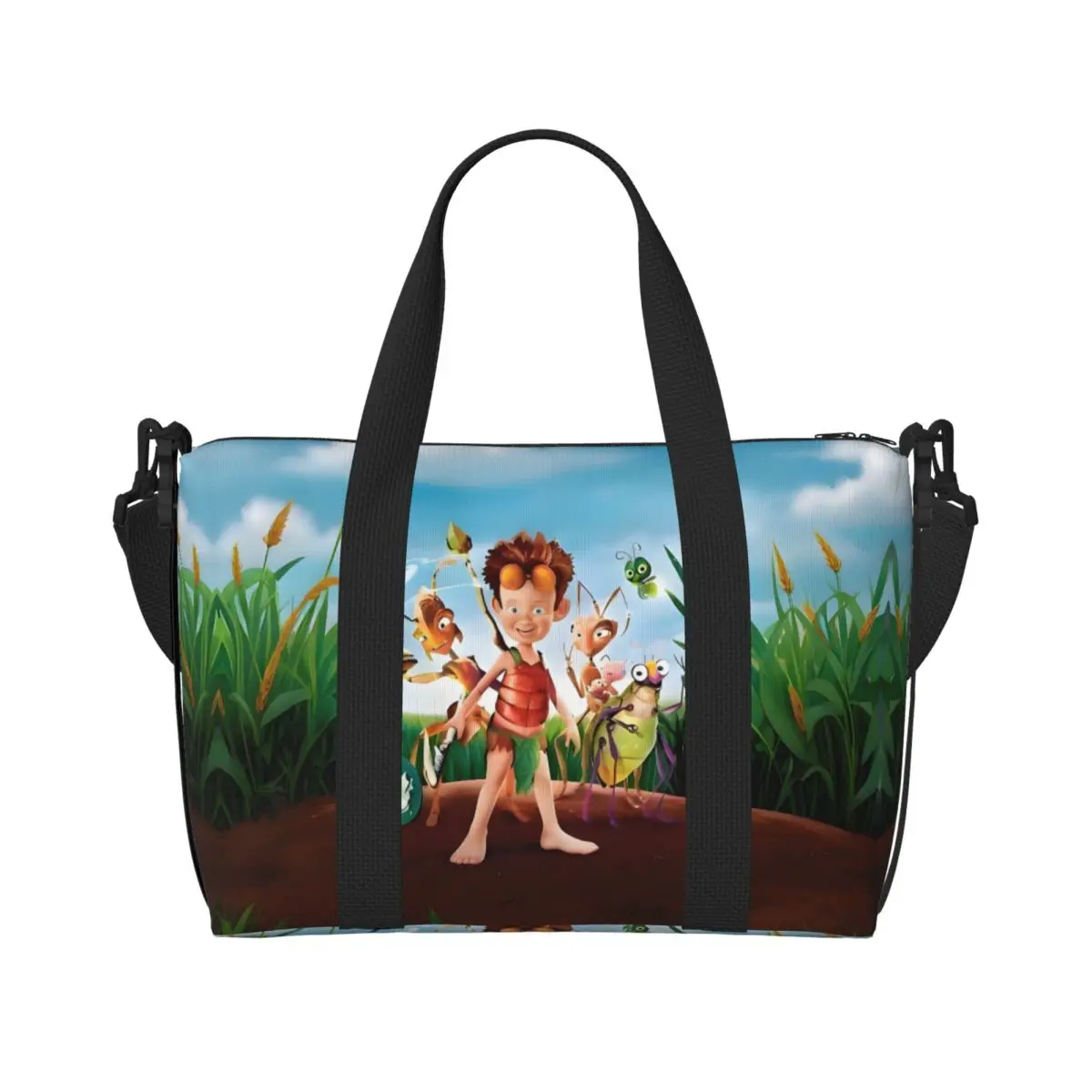 

Custom Cartoon The Ant Bully Anime Tote Bag Women Big Capacity Fantasy Adventure Comedy Film Gym Beach Travel Bags