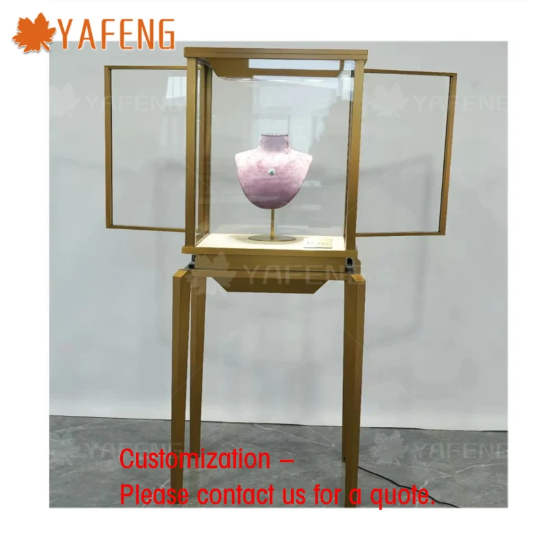 

custom.Modern Luxury Stainless Steel Frame Jewelry Showcase Durable Display Jewelry Shops