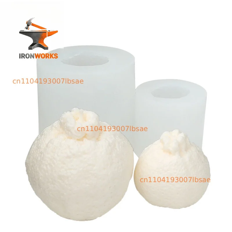 Ugly orange candle kneading mold silicone 3D plaster aromatherapy diffuser stone handmade soap model fruit orange
