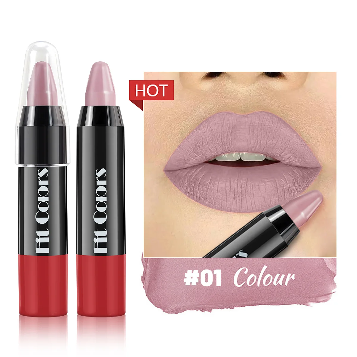 Samt matte Lippenstifte Bleistift wasserdicht langlebig sexy Lip gloss 7 Farben Antihaft Tasse Lippen tönung Stift Make-up Kosmetik