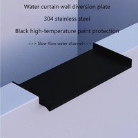 Fish pond waterfall outlet guide plate U-shaped 304 stainless steel Spillway Rectangular Waterfall Pool Fountain Cascade Blade