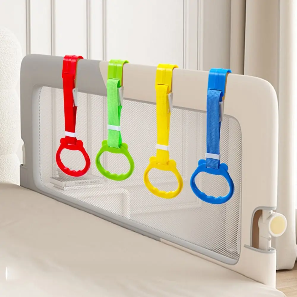 Stroller Toy Ring Baby Pull Ring Plastic Hand Pull Ring Baby Crib Hooks Bed Accessories Solid Color Pull Ring for Playpen