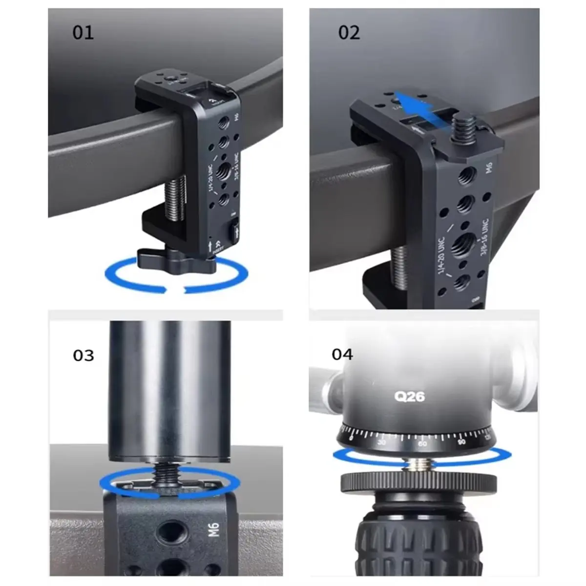 C Clamp Desk Camera Mount C-Clamp with 1/4