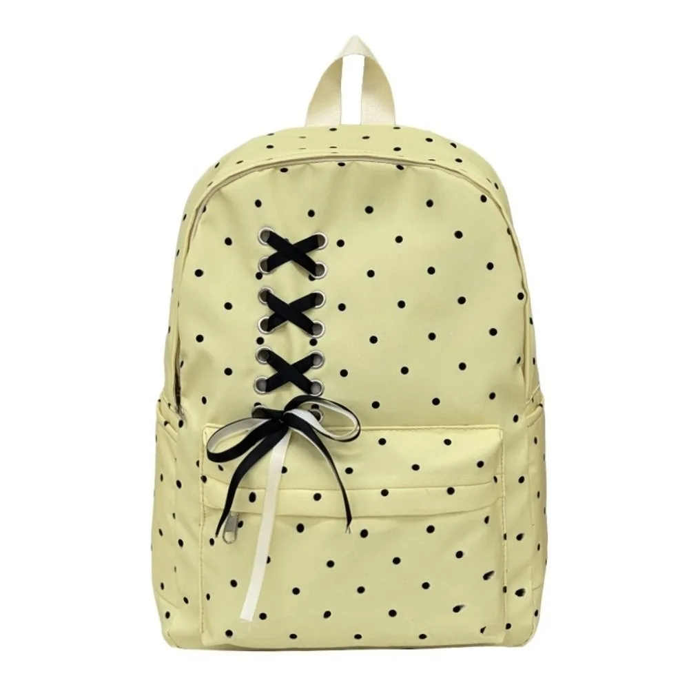 Sac à dos décontracté à pois grande capacité, durable, pour étudiants, en polyester anti-rayures, en nylon, pour l'extérieur
