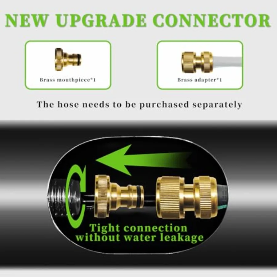 스테인리스 스틸 정원 호스 릴 (5/8 스테인리스 스틸 호스용) 크랭크 핸들 벽걸이형 디자인 (3/4 황동 피팅 포함)
