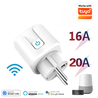 WiFi Smart Plug Socket EU 16/20A with Power Monitoring Timing Voice Control Works with Tuya Alexa Google Home Smart Life