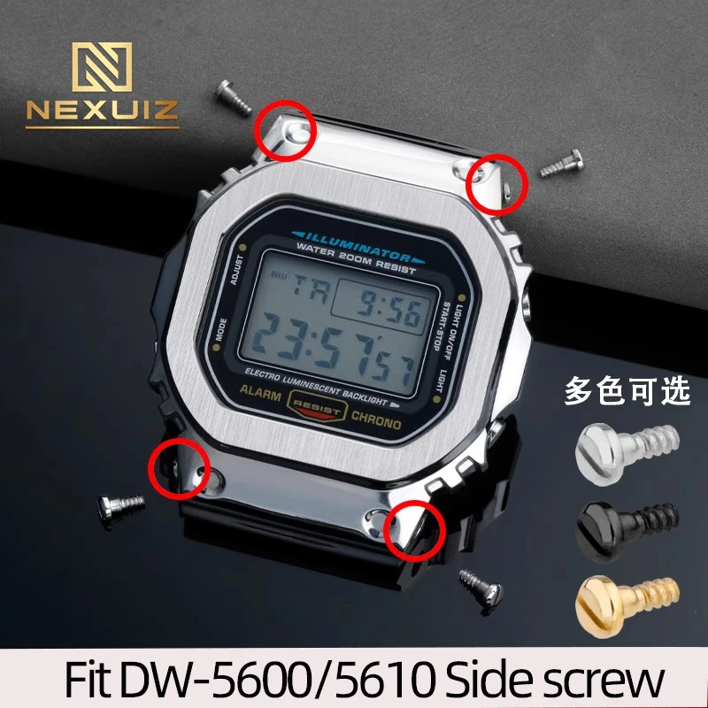 Case Accessorie For Casio G-Shock DW-5600/5610 GM-5600 GW-B5600 GW-M5610 GA-2100 Strap Metal Case Screw Modification Accessories