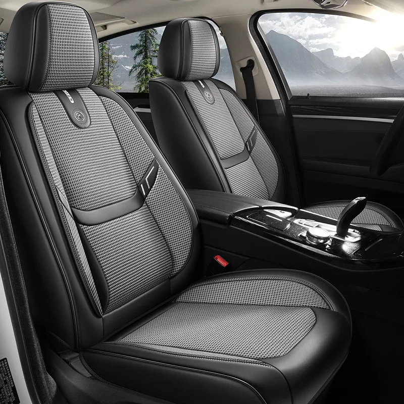 2025Universal Split Seat Fully Surrounded Car Seat Cover Breathable Comfortable Luxury Leather Car Seat Cushion Full Seats Cover
