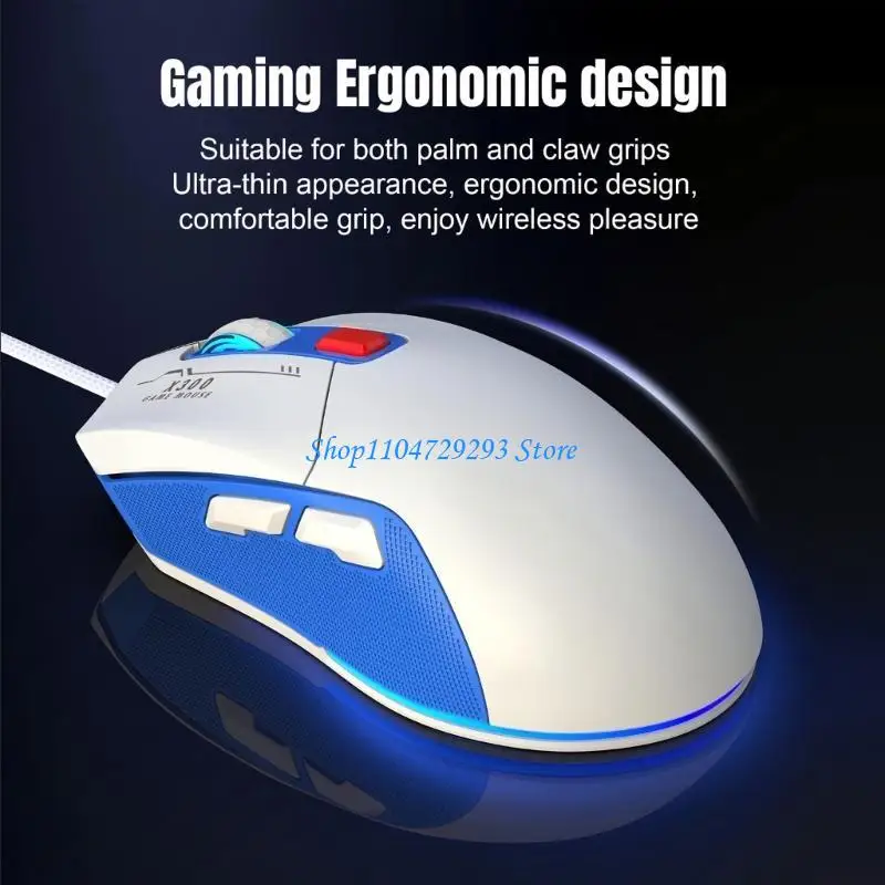 

Y2GD Lightweight Gaming Mouse Ergonomic Honeycomb RGB Backlight Programmable 7200DPI