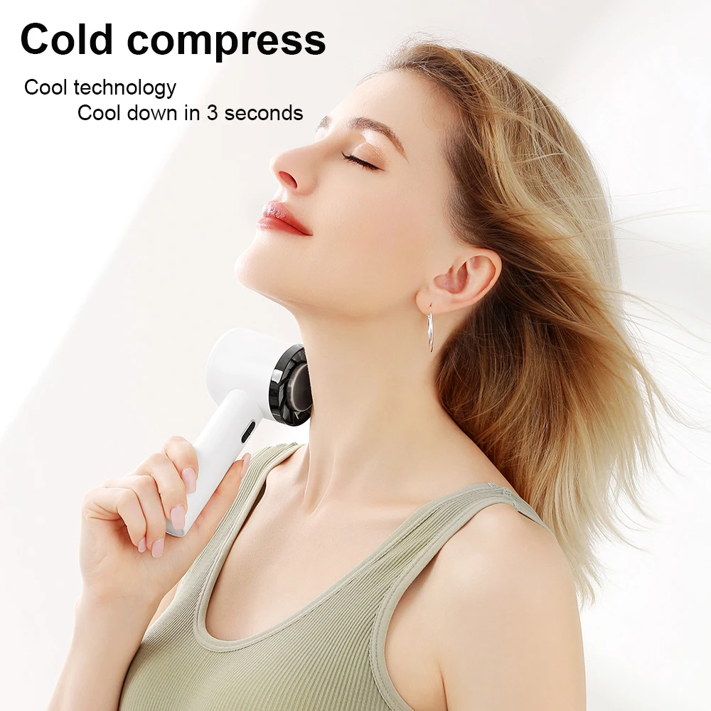 مروحة USB صغيرة جديد 2200mAh الباردة ضغط الكهربائية اليد مروحة قابلة للشحن مبرد الهواء التوربينات الخالية من الشفرة مروحة يدوية مروحة التبريد الصغيرة