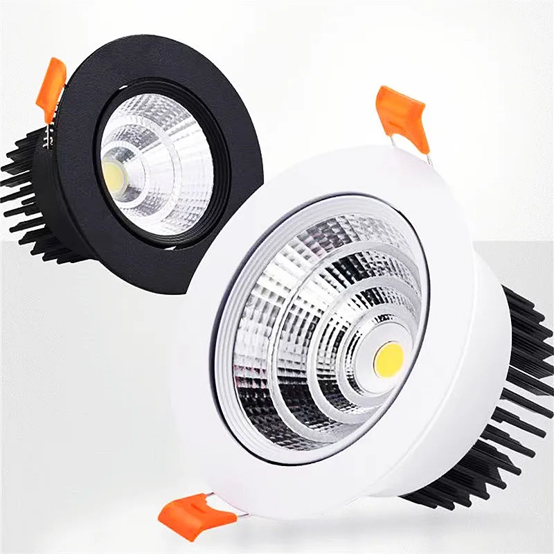 

Round Dimmable Recessed LED Downlight Ceiling Lamp Spot Light 5W 7W 9W12W15W Anti Glare AC110-220V Living Room Store Corridor