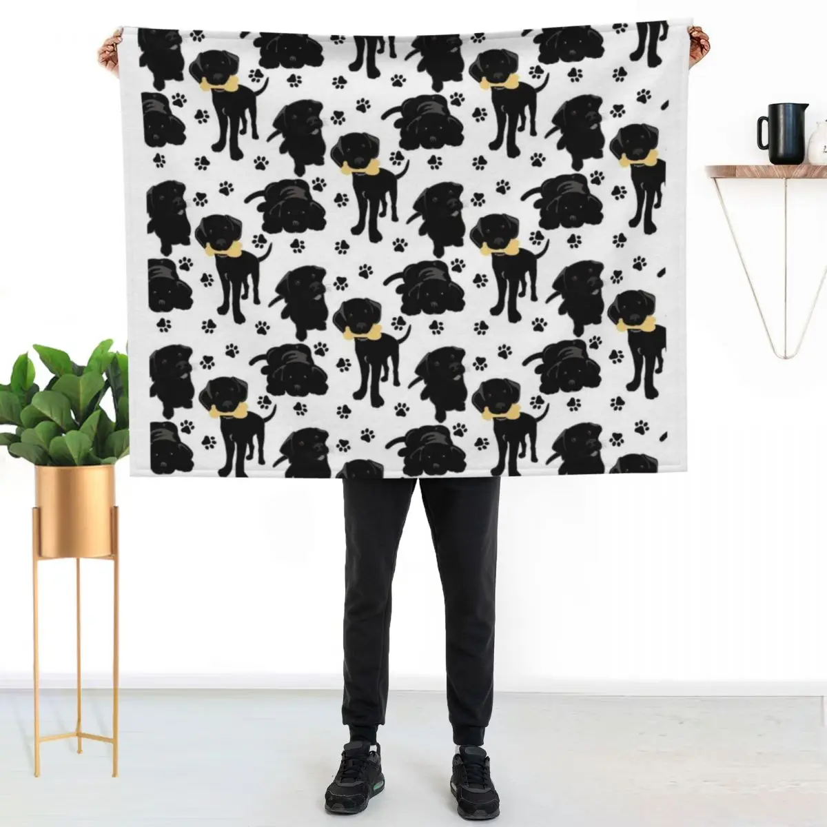 Black Lab Puppies Throw Blanket manga Baby Decorative Throw For Decorative Sofa Decorative Sofa Blankets