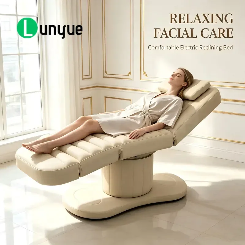Electric Adjustable Beauty Bed Premium Reclining Facial Massage Table Therapeutic Spa Furniture for Clinic Treatment