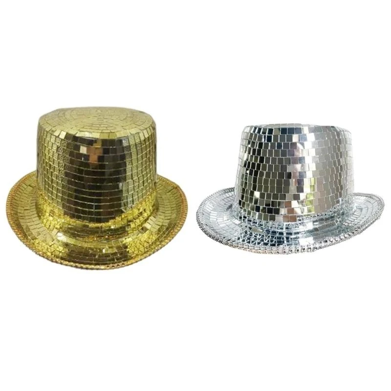 U90E Vacation Panama Hat Mirrored Top Hat for Male Female Comedian Actor