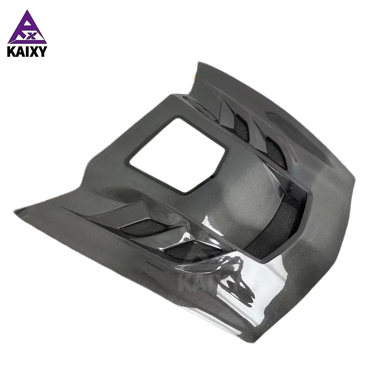 Transparent Glass Style Engine Vented Hood for Chevrolet C7 Z06 2014-2019 Car Engine Bonnet Cover