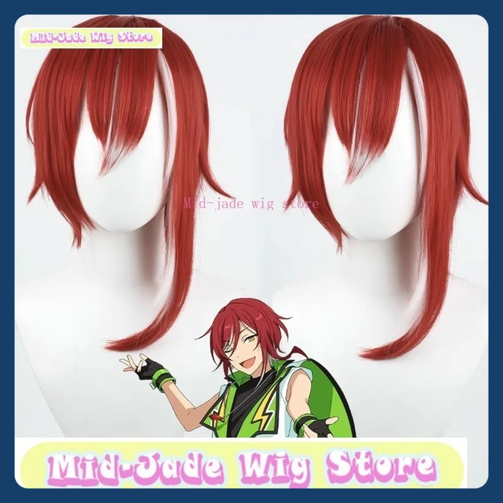 

Mid-jade Wig Store Ensemble Stars! Sakasaki Natsume Cosplay Wig Anime Game Role Playing Synthetic Hair Halloween Party