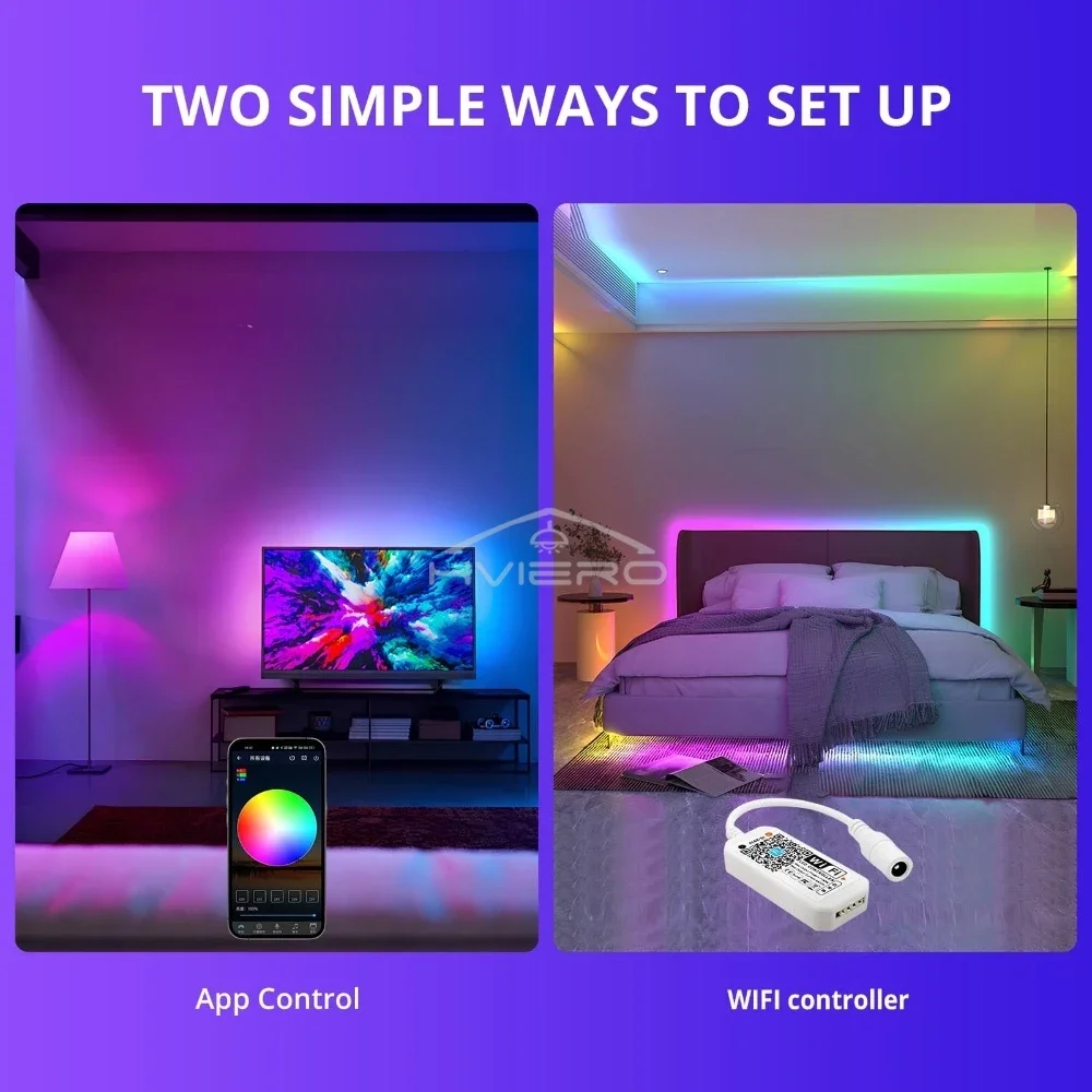 DC 12V 5050 150Led RGB Light Flexible Ribbon Stripe 5M 10M LED Strip 24Key WIFI Control for TV BackLight Lamps Night Lighting