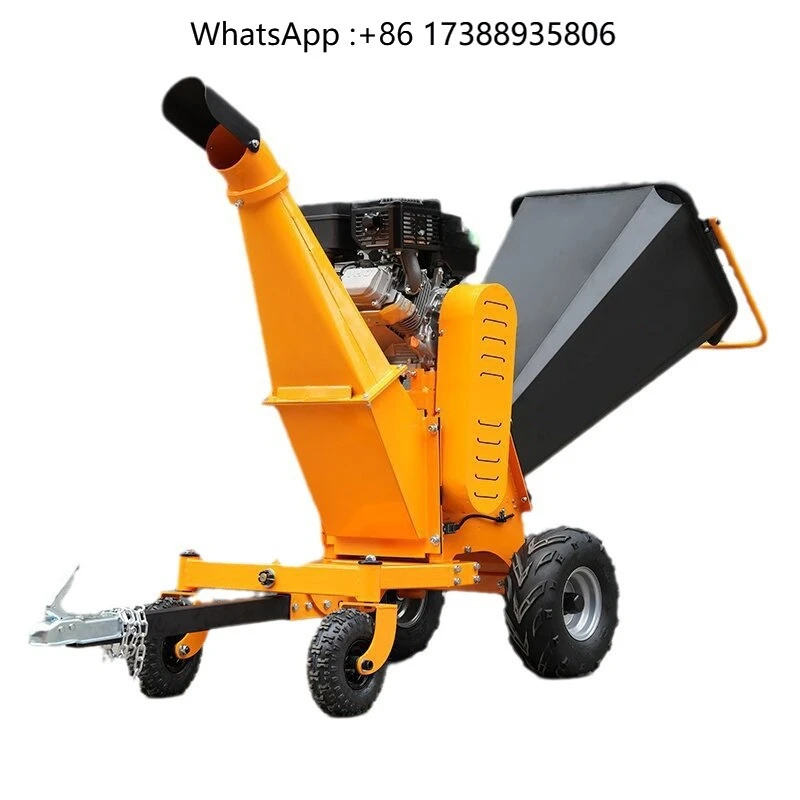 Mobile  Wood Chipper Shredder Machine Towable Garden Branch Leaves Crusher Wood Shredder for Farm Orchard