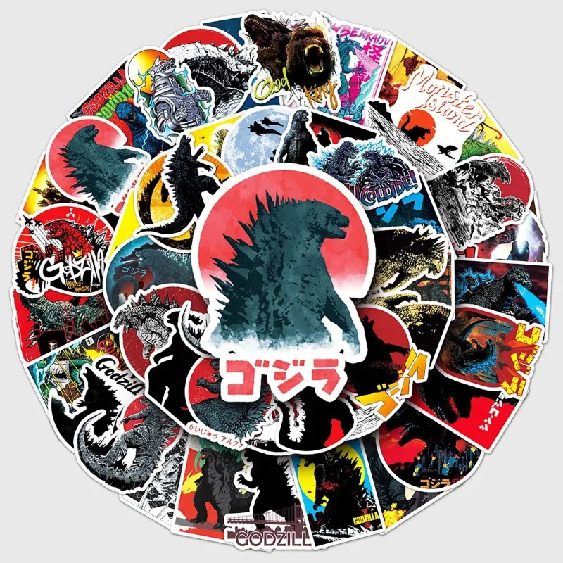 

50pcs/set Movie Godzilla Personalized Fashion Handbag Laptop Skateboard Car Decoration Sticker Holiday Gift