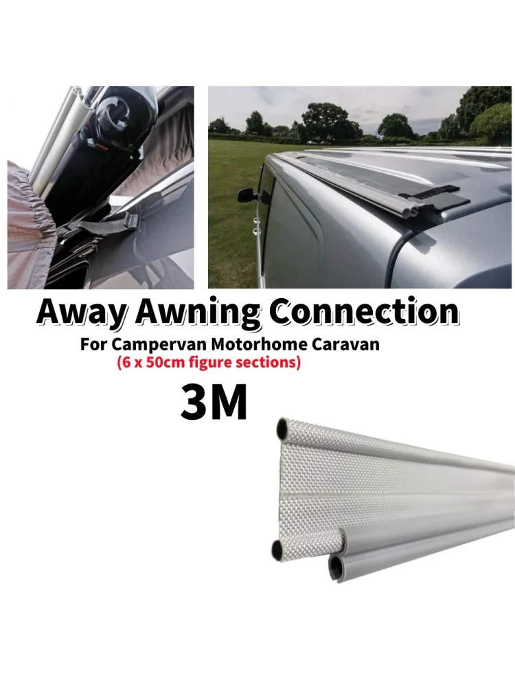 Connexion de tente de toit de camping-car, connexion d'auvent à double entraînement de perles 4mm/6mm Kador Keder pour camping-car caravane