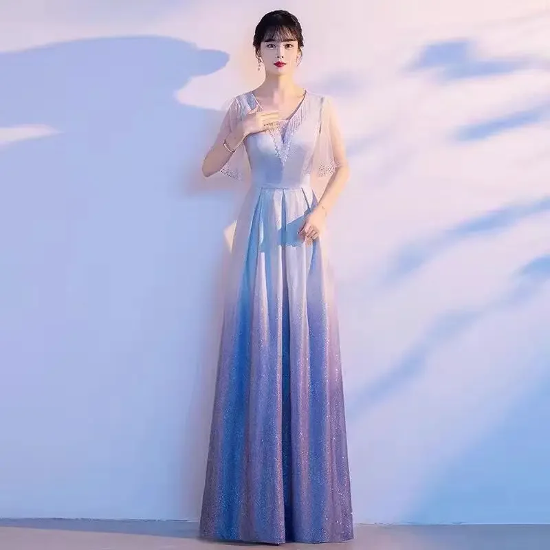 

Новый костюм для соревнований поэзии для взрослых, студентов колледжа, длинные платья для хора, выступлений