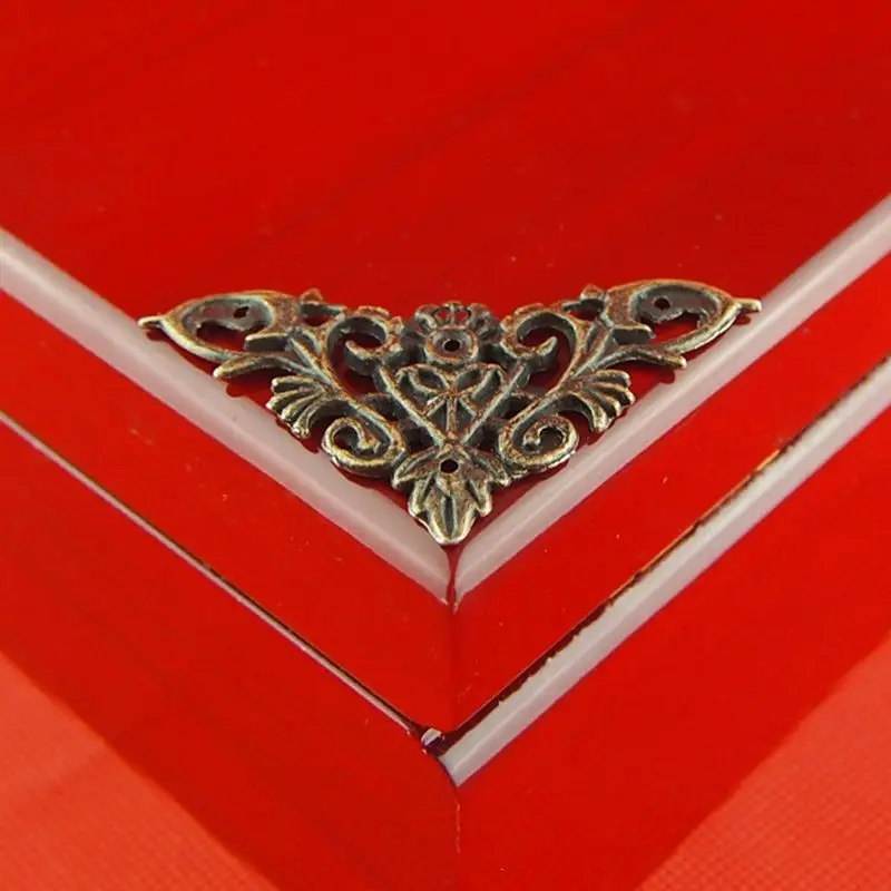46MM 4PCS Antique Bronze Plane Corner Protector Triangle Zinc Alloy Corner Wooden Box Wine Box Lace Corner Decoration Bracket