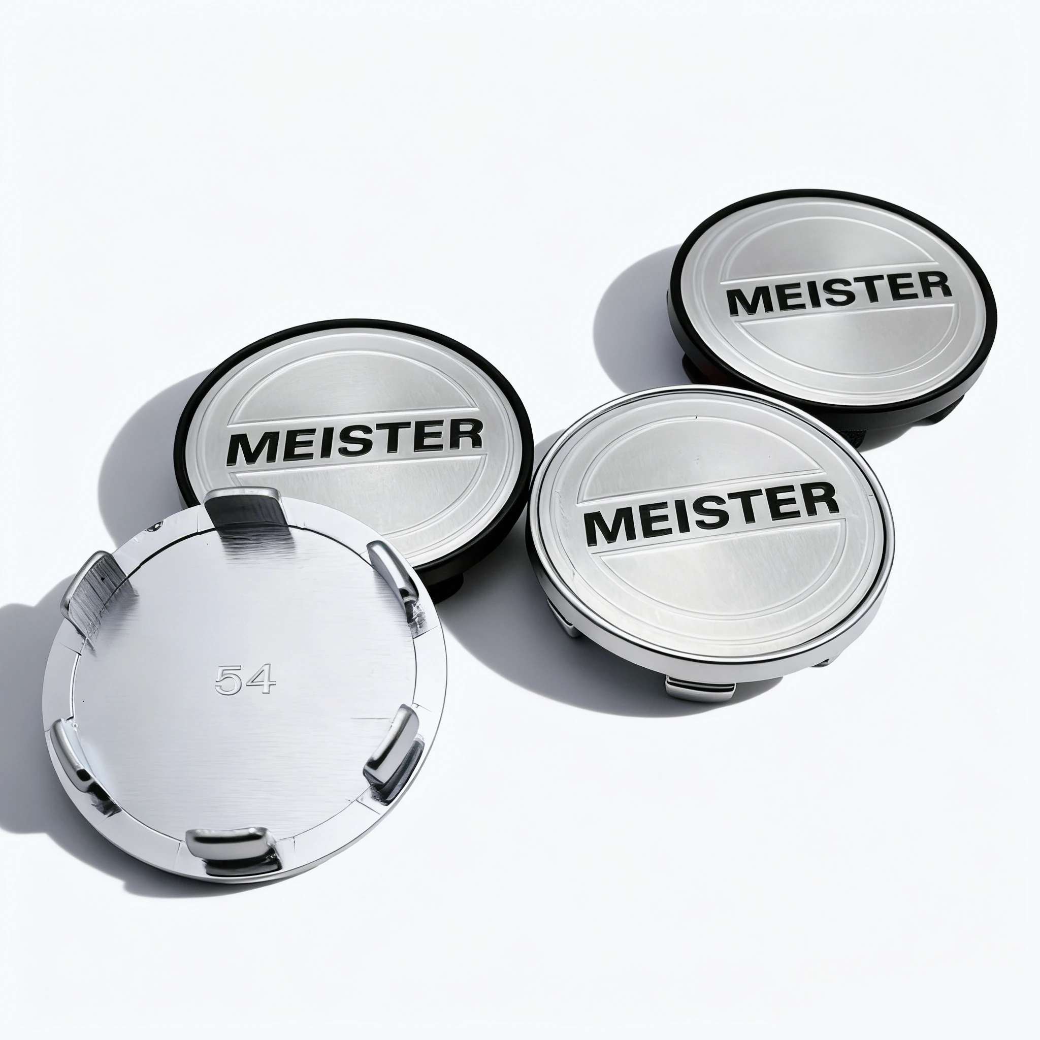 4er-Set JDM W Work MEISTER Logo Emblem Radnabenkappen 54MM Clips 49MM Radnaben-Staubschutzkappen Felgenabdeckungen Autozubehör