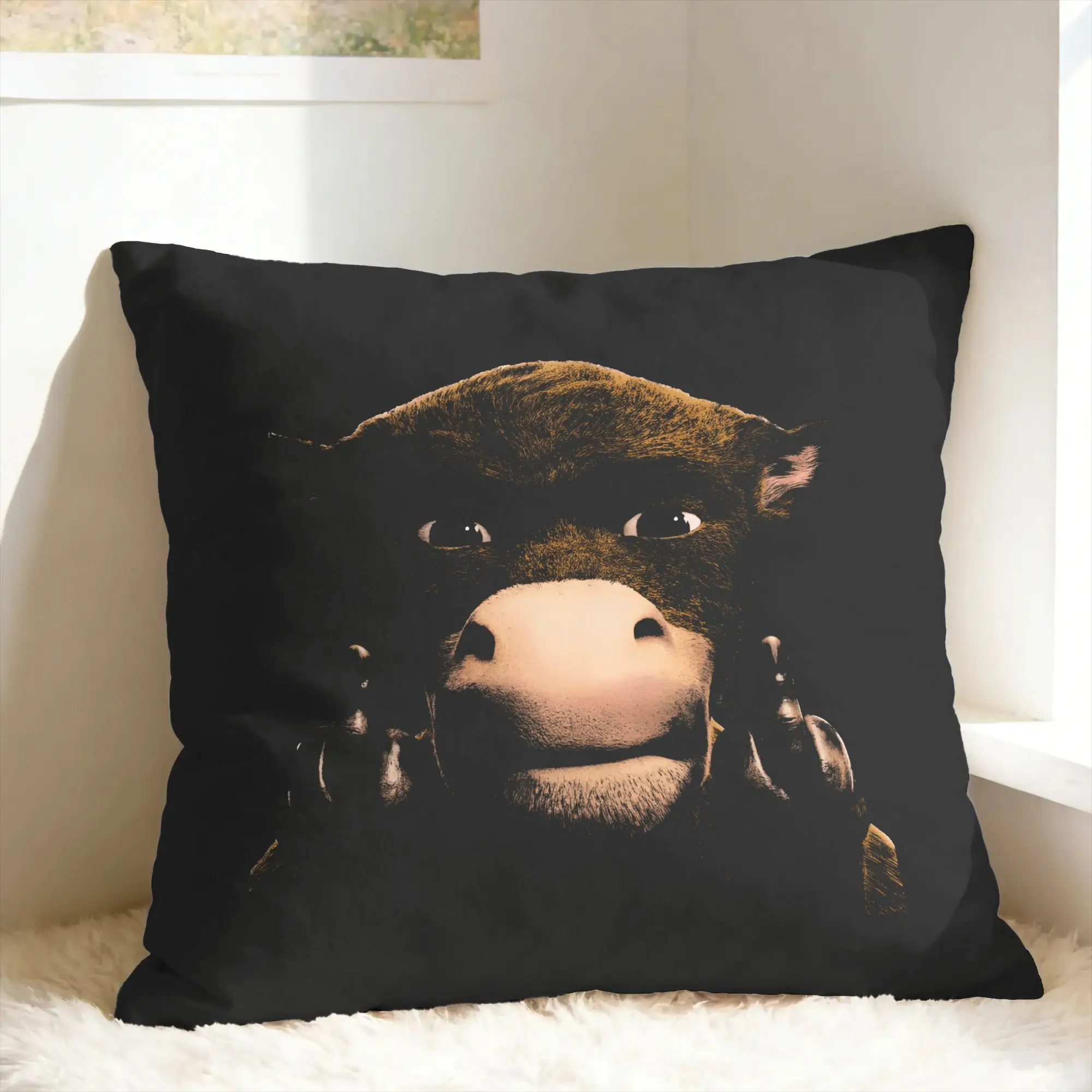 Pillow Cover NIU Lai Chinese Cow Internet Viral Meme  Kawaii Pillow Case For Living Room Sofa Pillowcases