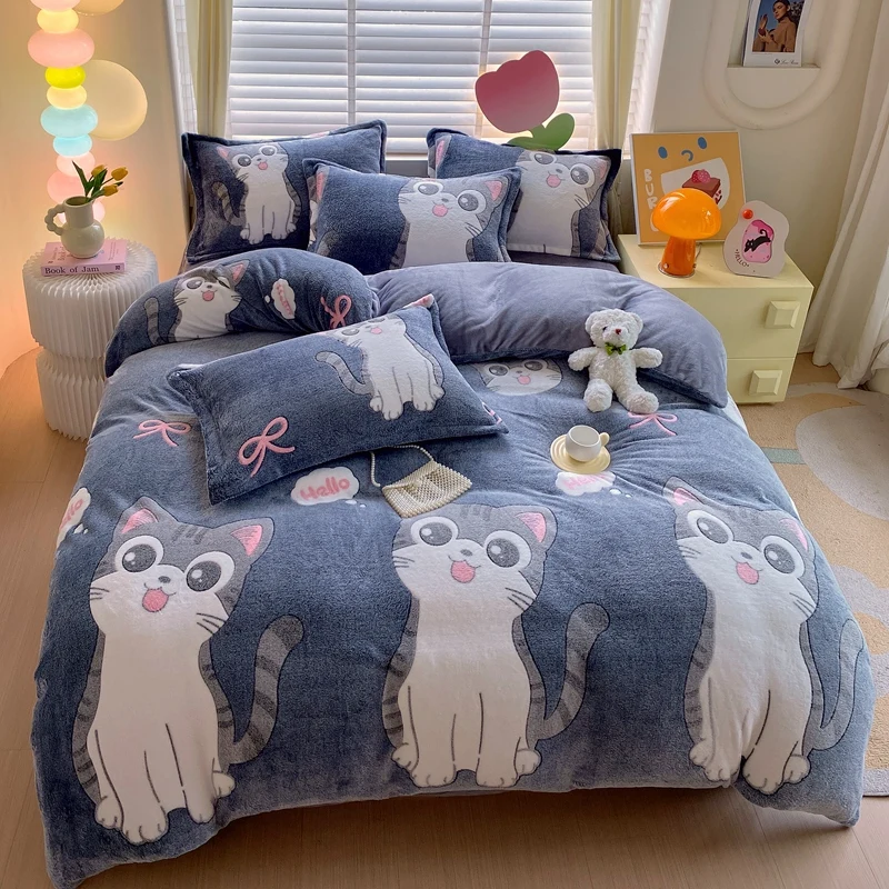 1PC Blue Cartoon Cat 