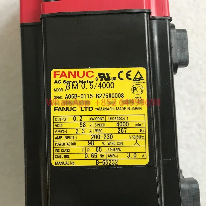 

AC Servo Motor A06B-0115-B275 #0008 For CNC System Machine