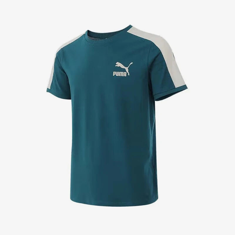 

Puma Genuine 2024, новая мужская спортивная модная прочная лоскутная дышащая футболка для бега 629176-22