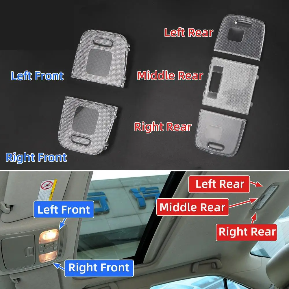 Car Plastic Front Rear Reading Light Switch Cover LED Bulb Row Shell Lampshade Cover Kit  For Toyota Camry 2006-2011 81241-06060