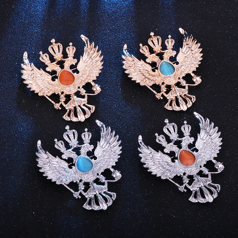 Mighty Crown Eagle Brooch Men's High end Badge National Emblem Coat with Accessories Chest Flower Manufacturer Direct Sales