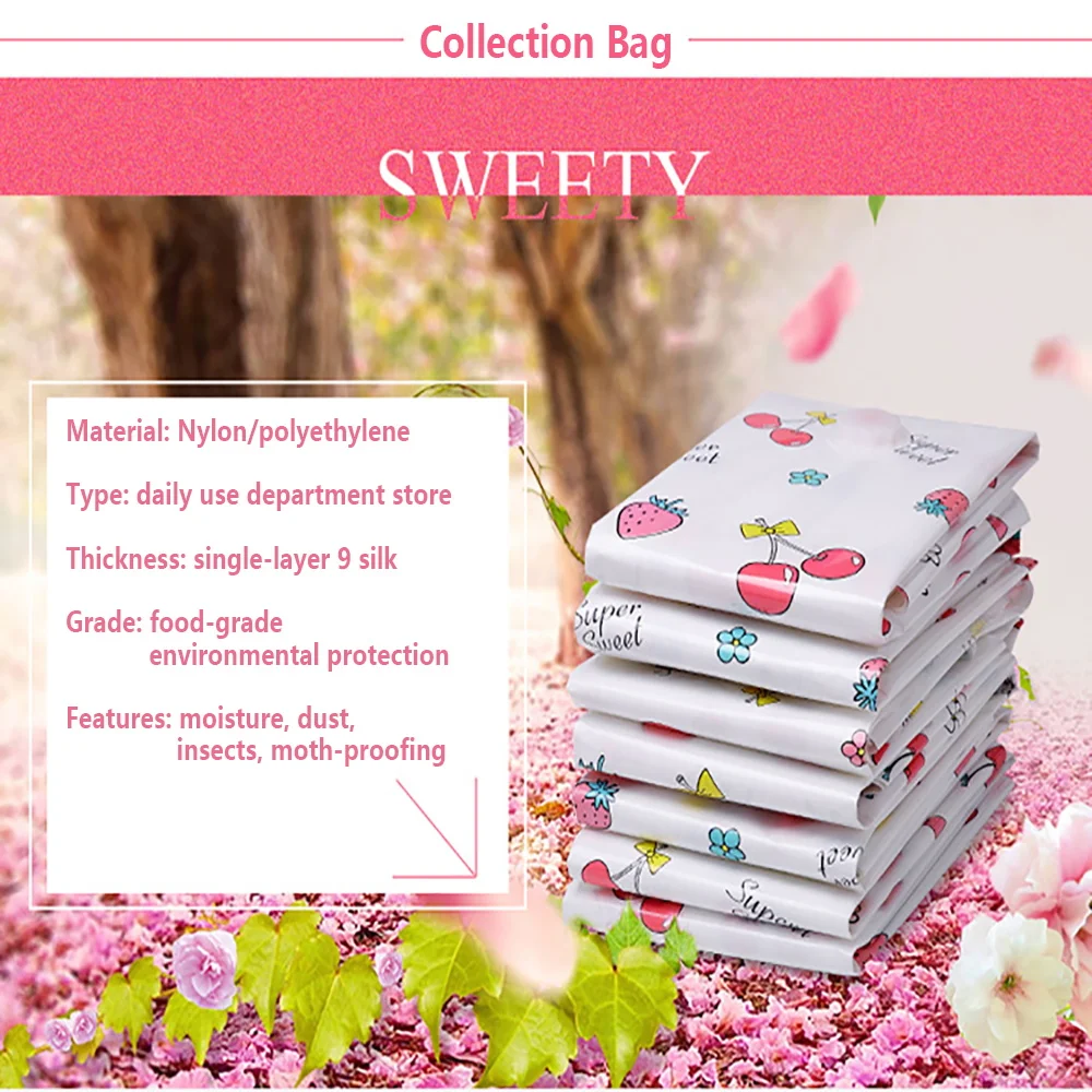 Vacuum Storage Bags Reusable Space Saver Bag Travel Clothes Comforter Blanket Compressed Plastic Storage Home Storage Closets