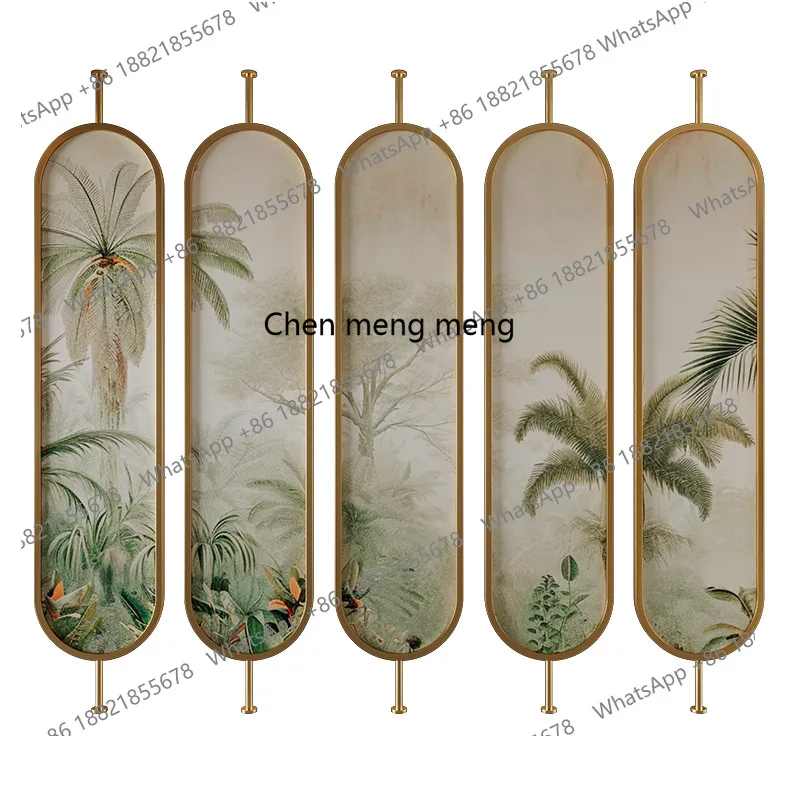 

Art glass screen partition living room home modern simple door wrought iron entrance