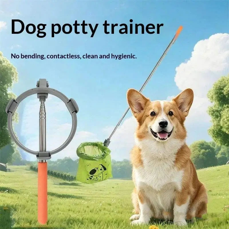Non-Slip Handle Scalable Dog Poop Collector Portable Pet Waste Grabber Comfort Grip for Long Time Outdoor Dog Walking