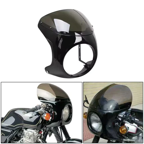 Para Harley Sportster Bobber Touring Honda motocicleta Universal Cafe Racer 7 pulgadas faro manillar carenado parabrisas Kits