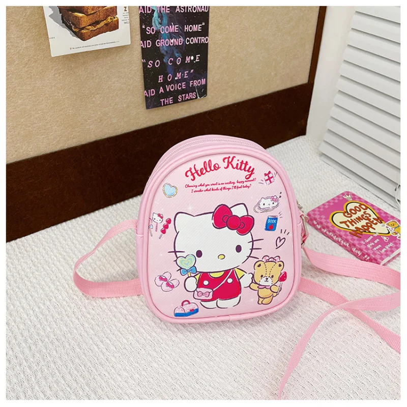 Sanrio Hello Kitty New Children's Trend Fashion Cute Cartoon Kulomie Crossbody Shoulder Bag Casual Versatile Small Backpack