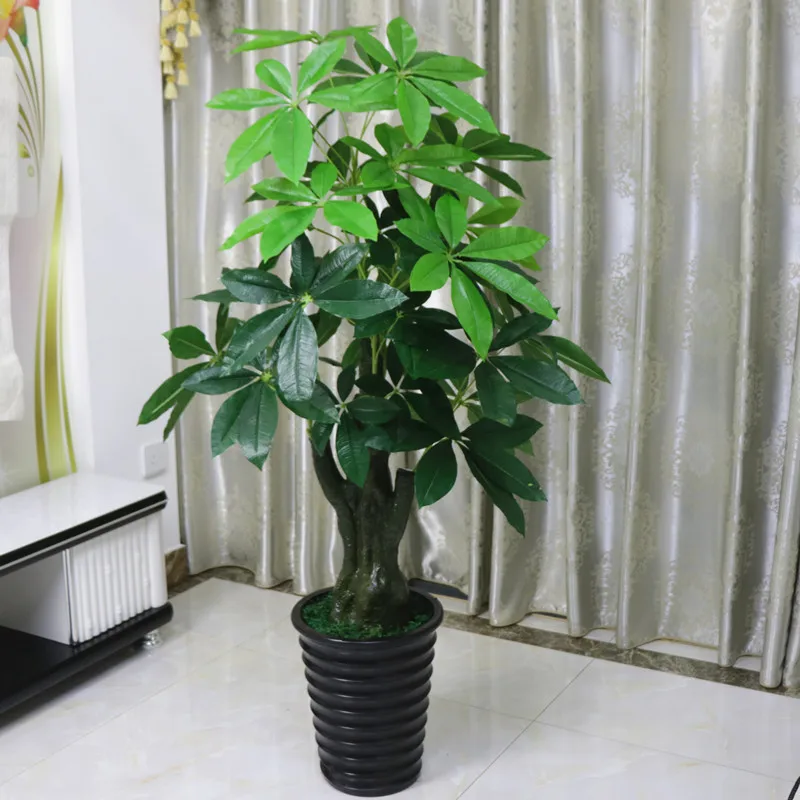 Fake Trees Pachira Macrocarpa Simulation Plant Floor Bonsai Large Living Room Bonsai Fake Flower