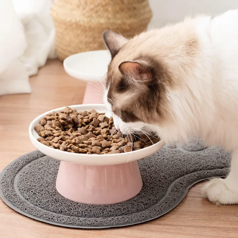 Cat Bowl Ceramic Pet Bowls Cat Dog Bowl Dish Pet Food Plate Kitten Water Dish Feeder  Dog Bowl Feeder for Cats Pet Accessories