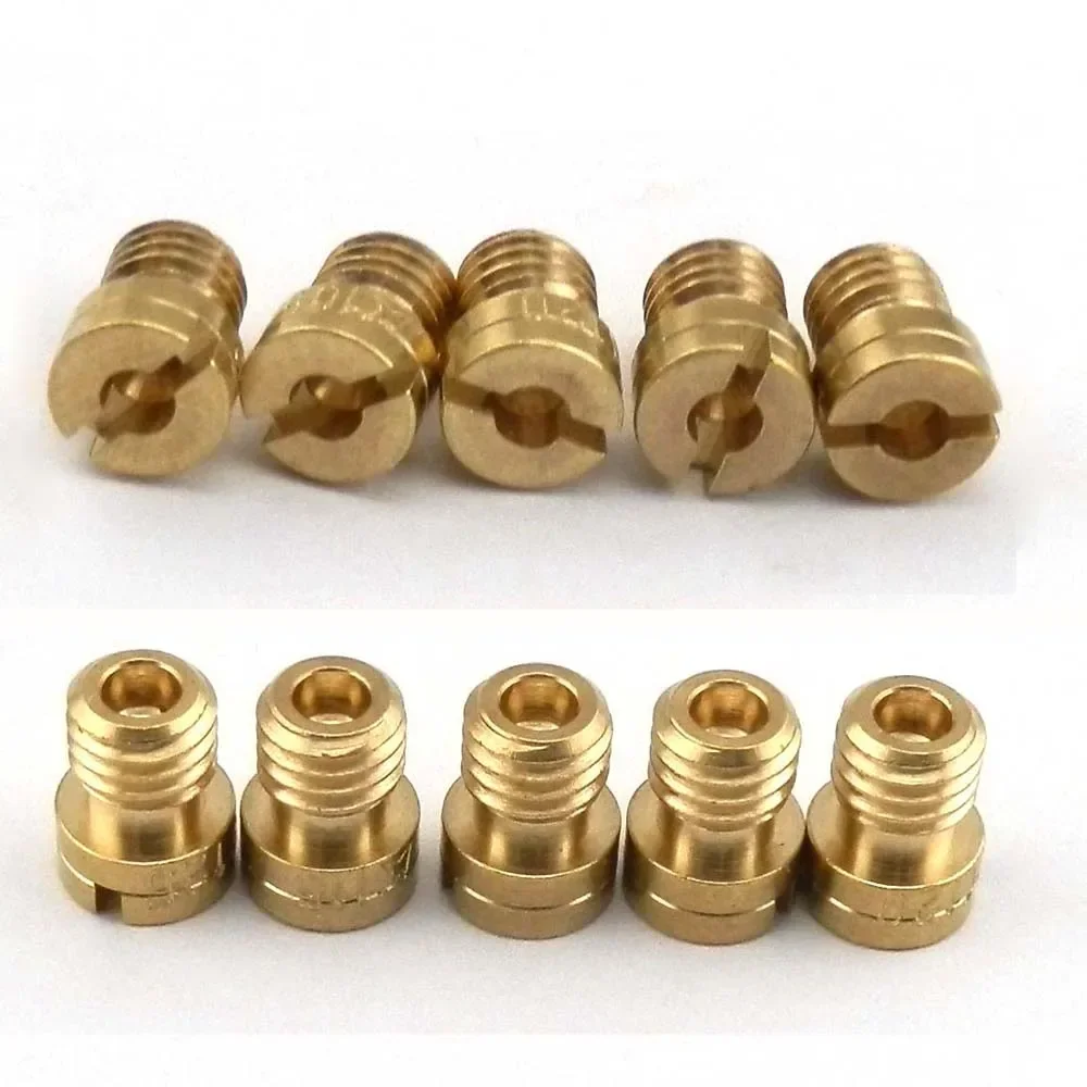 Paquete de 10 Uds M5 chorro principal de 5mm para carburador Keihin OKO KOSO PWK 125cc 150cc CVK PZ27 PZ30 152QMI 157QMJ inyector piezas de Scooter