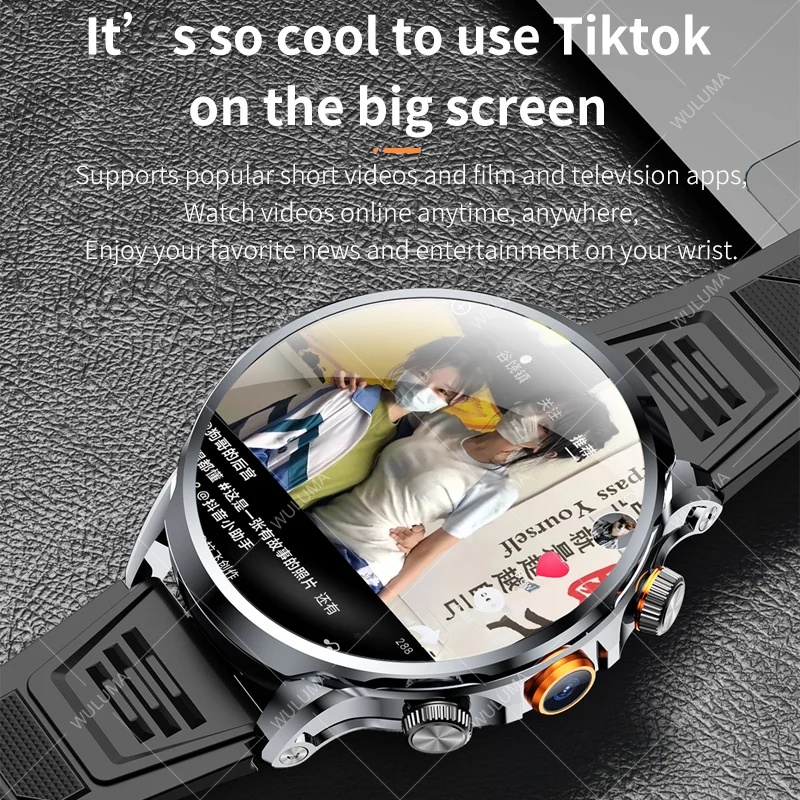 4g rede relógio inteligente 1.95 polegadas 3d cartão sim google play download app câmera dupla gps wifi nfc chamada android masculino feminino smartwatch