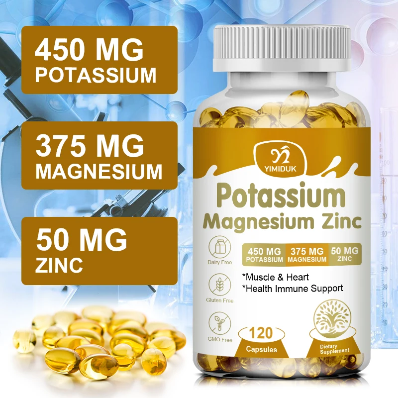 Magnesium Potassium Zinc Capsule Relieve Twitches, Tremors, Muscle Cramps, Extreme Fatigue And Headaches Regulate Sleep