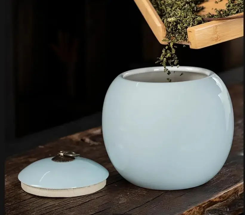 

Керамическая коробка для чая, большая герметичная банка, влагостойкая коробка для хранения, контейнер-органайзер, домашняя банка