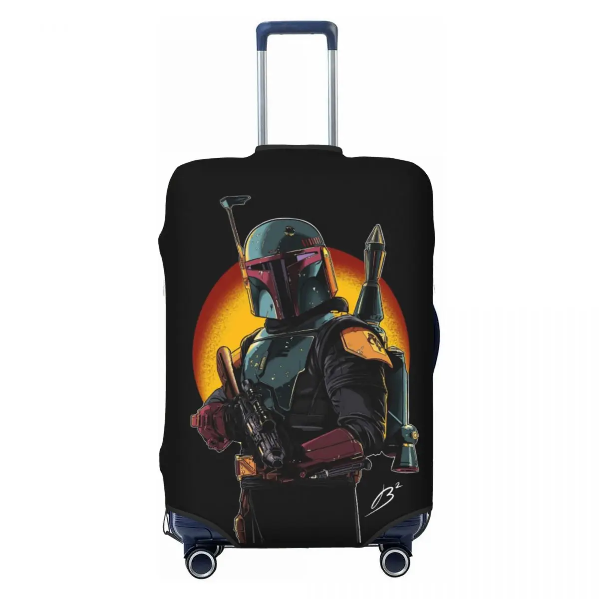 

Custom M-Mandalorianed Movie Luggage Cover Elastic Travel Suitcase Protective Covers Fits 18-32 Inch